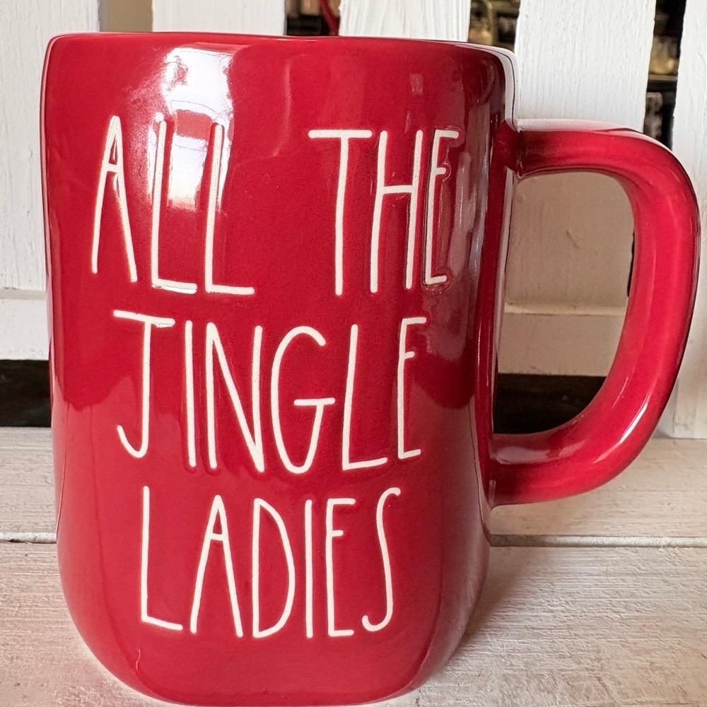 Red Rae Dunn Ceramic ‘All the Jingles Ladies”Mug